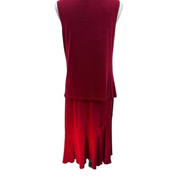Cittknit Red sleeveless   top with midi skirt - Picture 3 of 14